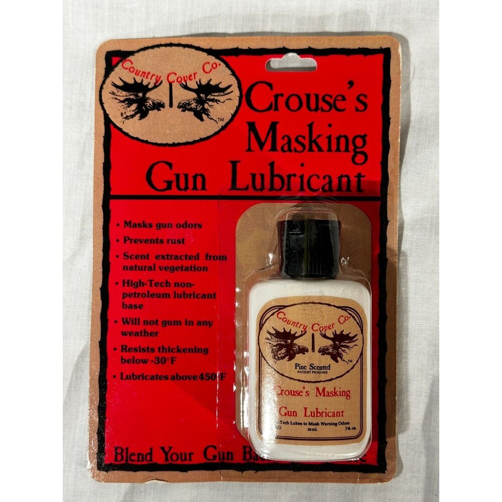NEW IN BOX Crouse's Odor Masking Gun Lubricant- Pine Cover Scent Hunting 1.25 oz